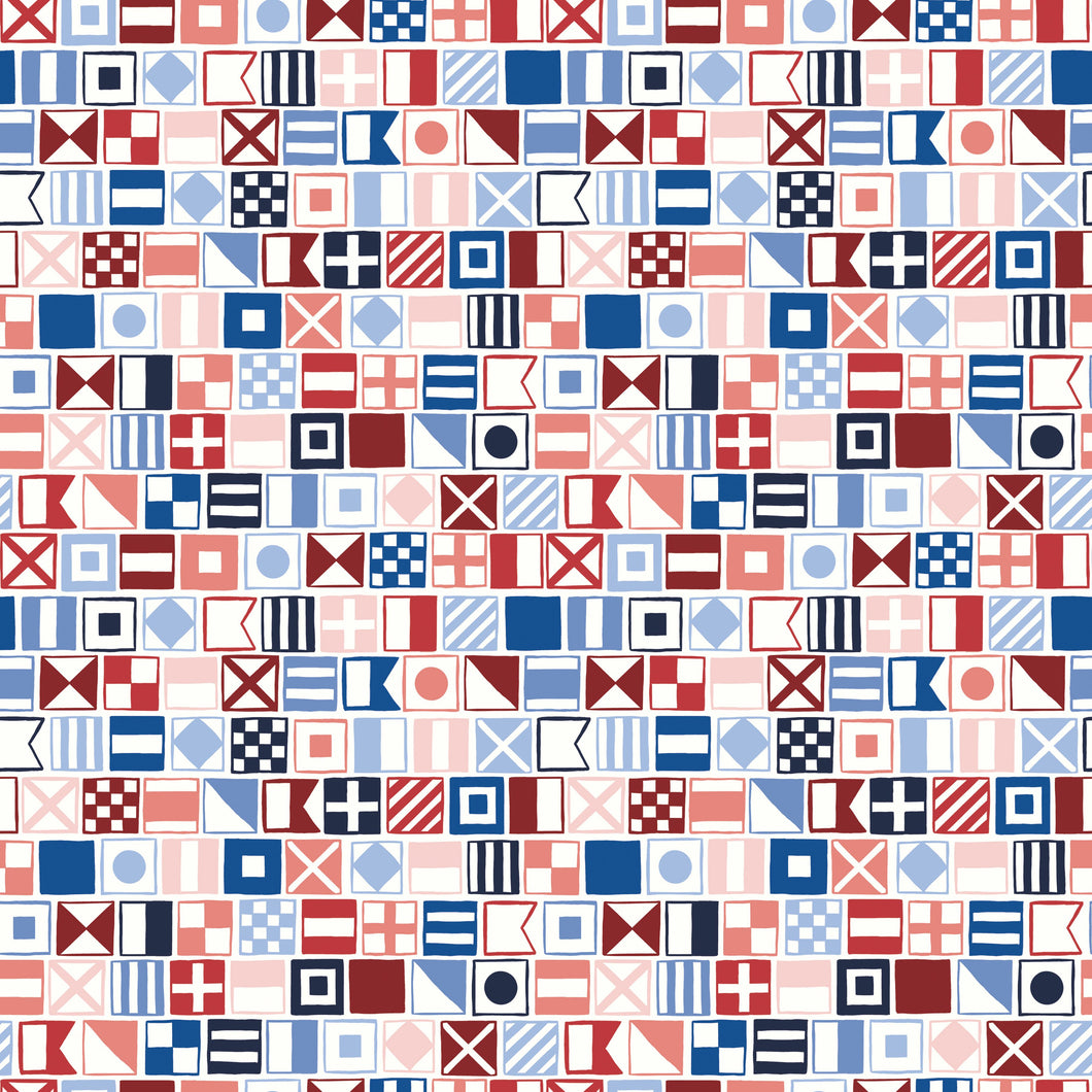 Yacht Club Flags Multi by Amanda Niederhauser