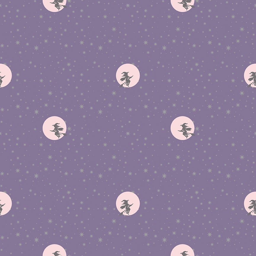 Spooky Schoolhouse - Starry Night Lilac Sparkle by Melissa Mortenson
