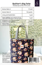 Load image into Gallery viewer, Quilter's Big Tote Pattern by Minki Kim