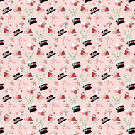Frost and Flurry Snow Tossed Pink by Sheri McCulley for Poppie Cotton