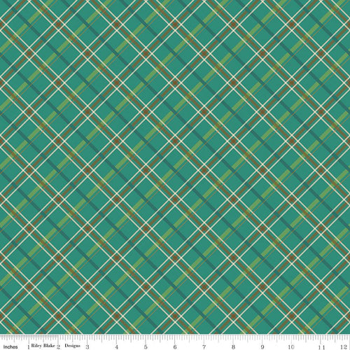 Autumn Afternoon - Plaid Teal by Heather Peterson