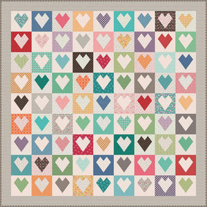 10" Heart Quilt Paper by Lori Holt