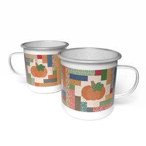 COMING SOON!  Autumn Enamel Tin Mug by Lori Holt