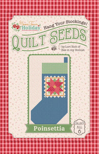 Home Town Holiday Quilt Seeds - No. 2 Poinsettia Fabric Kit by Lori Holt