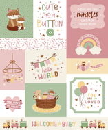 Baby Girl Cute as a Button Panel by Lori Whitlock