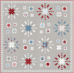 Old Glory Grand Finale (Grey Version) Quilt Kit by Lella Boutique