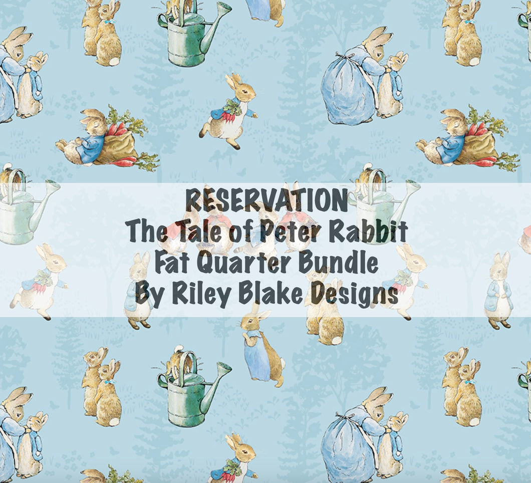 RESERVATION - The Tale of Peter Rabbit Fat Quarter Bundle by Riley Bla ...