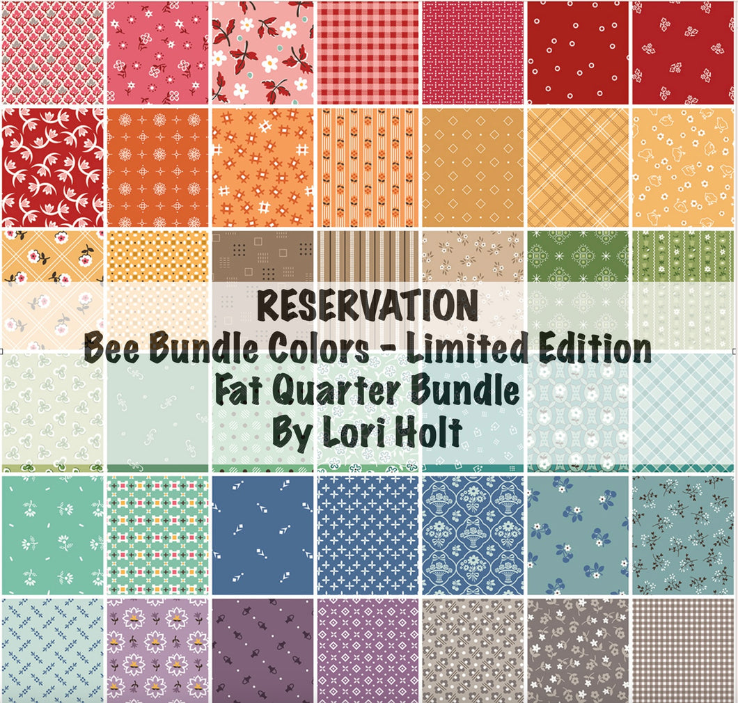 RESERVATION - Bee Bundle Limited Edition Colors Fat Quarter Bundle by Lori Holt