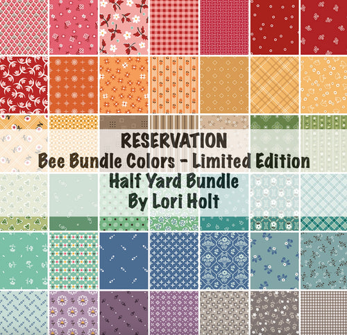 RESERVATION - Bee Bundle Limited Edition Colors Half Yard Bundle by Lori Holt