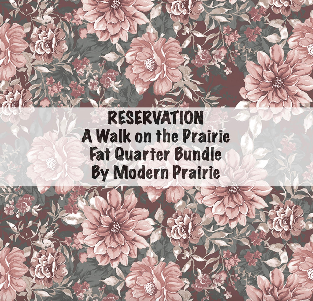 RESERATION - A Walk on the Prairie Fat Quarter Bundle by Modern Prairie