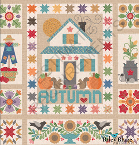 Autumn Love Machine Embroidery Quilt Kit by Lori Holt