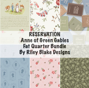 RESERVATION - Anne of Green Gables Fat Quarter Bundle by Riley Blake Designs