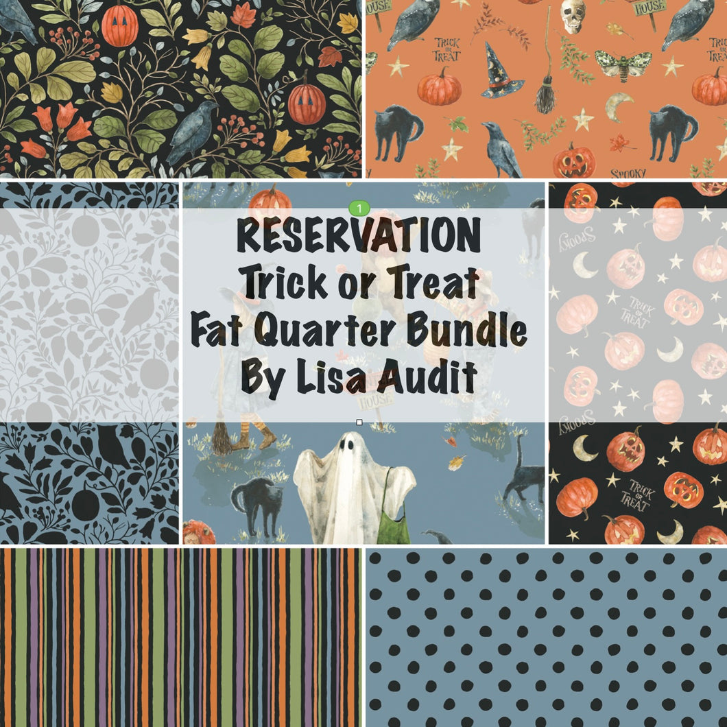 RESERVATION - Trick or Treat Fat Quarter Bundle by Lisa Audit