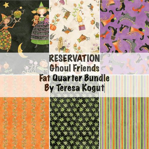 RESERVATION - Ghoul Friends Fat Quarter Bundle by Teresa Kogut