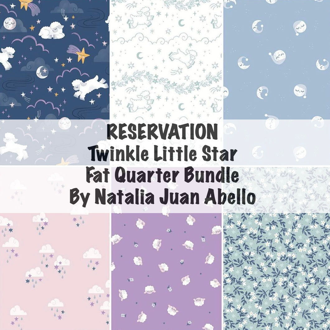 RESERVATION - Twinkle Little Star Fat Quarter Bundle by Natalia Juan Abello