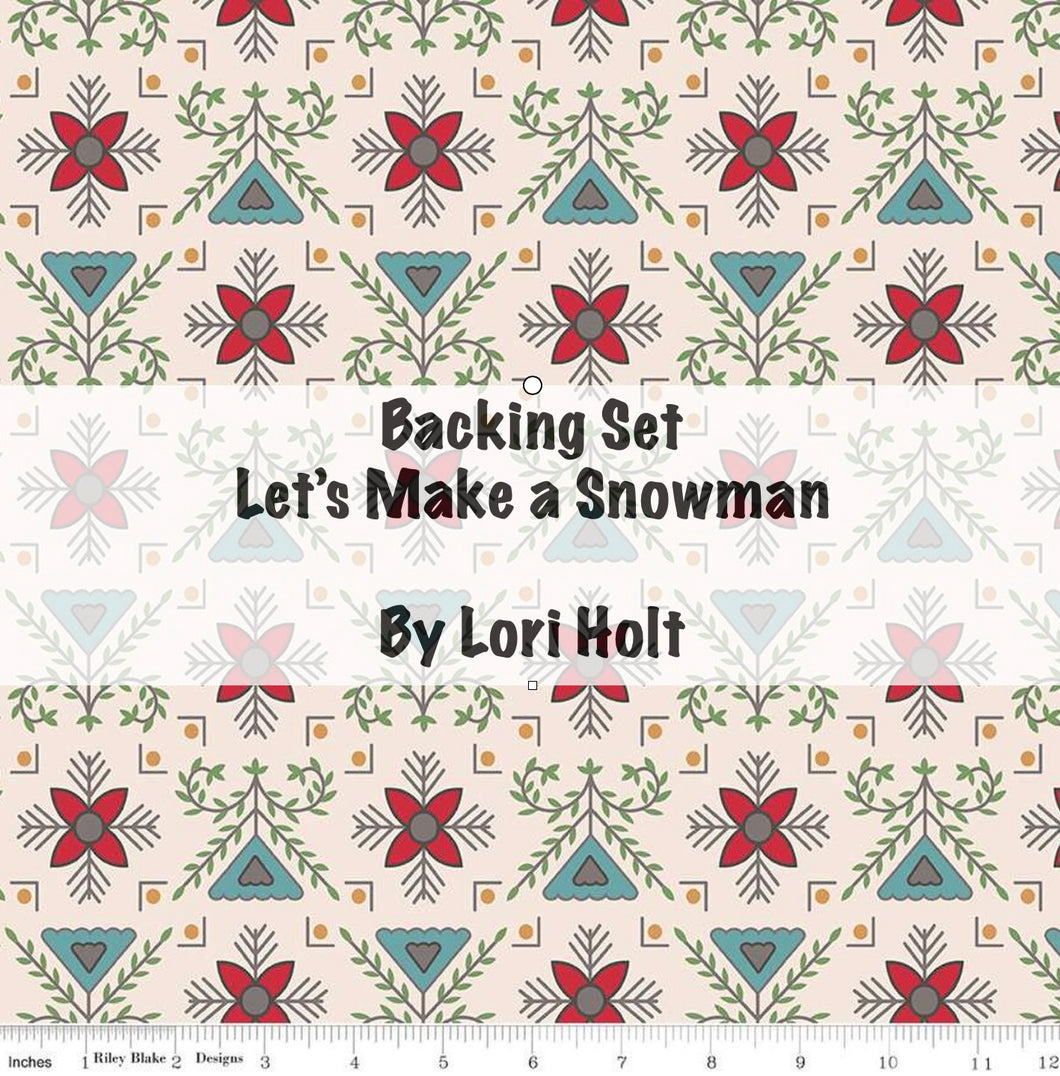 BACKING SET - Let's Make a Snowman by Lori Holt