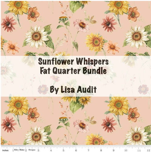 RESERVATION - Sunflower Whispers Fat Quarter Bundle by Lisa Audit