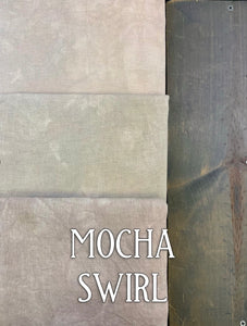 COMING SOON - 25 Count Lugana - 18" x 27" Mocha Swirl by Forbidden Fiber Arts