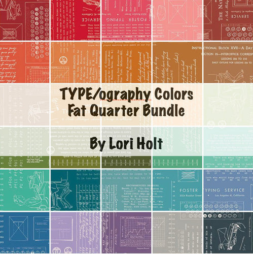 RESERVATION - TYPE/ography Fat Quarter Bundle A Colors by Lori Holt