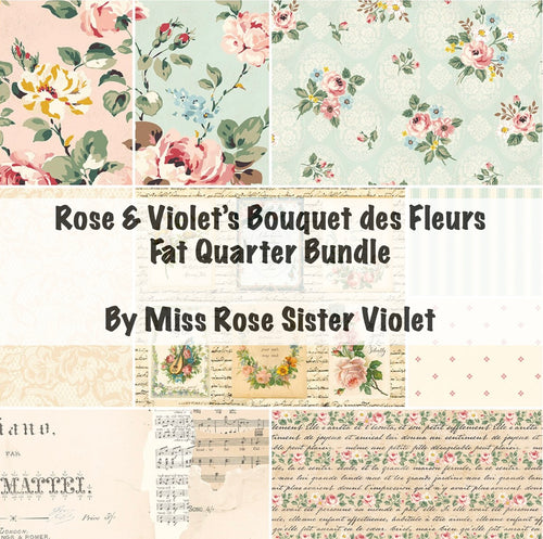 RESERVATION - Rose & Violet's Bouquet des Fleurs Fat Quarter Bundle by Miss Rose Sister Violet