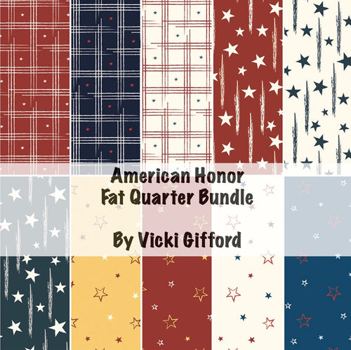 RESERVATION - American Honor Fat Quarter Bundle by Vicki Gifford