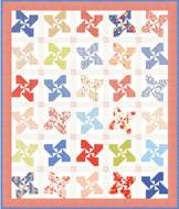 Rosie Pinwheel Parade (Red Border Version) by Fig Tree and Co.