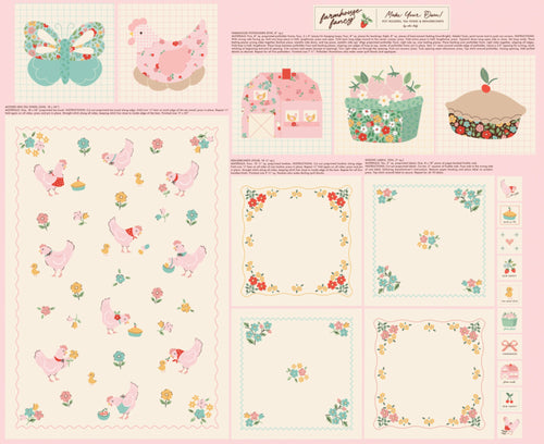 RESERVATION - Farmhouse Fancy Tea Towel Project Panel by Elea Lutz for Poppie Cotton
