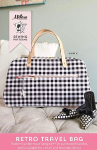 Retro Travel Bag Pattern by Melissa Mortenson