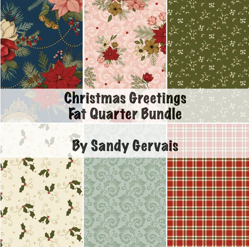 RESERVATION - Christmas Greetings Fat Quarter Bundle by Sandy Gervais