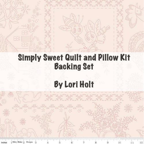RESERVATION - Berry and Sage Simply Sweet Quilt and Pillow Kit BACKING SET by Lori Holt