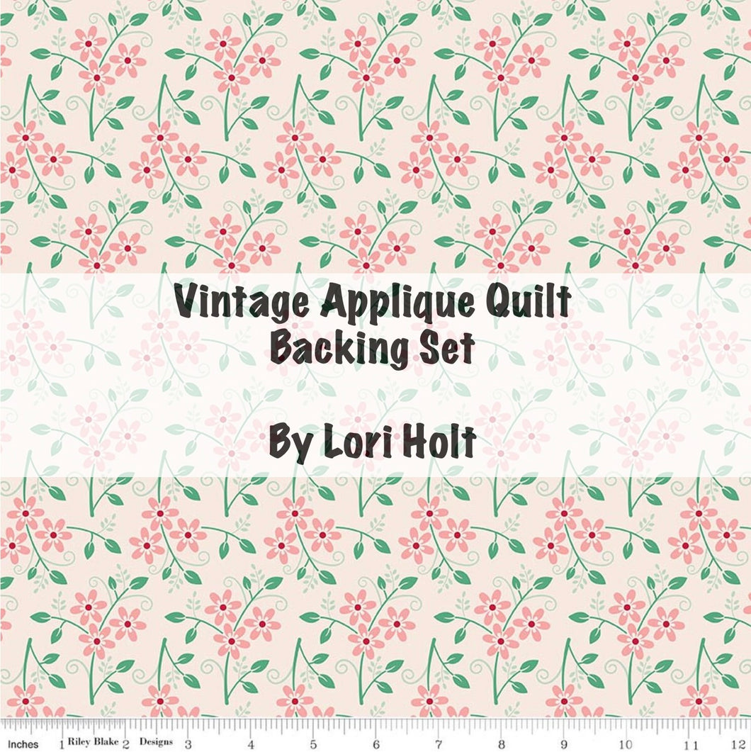 RESERVATION - Berry and Sage Vintage Applique Quilt BACKING SET by Lori Holt