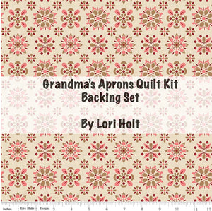 RESERVATION - Baked With Love Grandma's Apron Quilt Kit Backing Set by Lori Holt