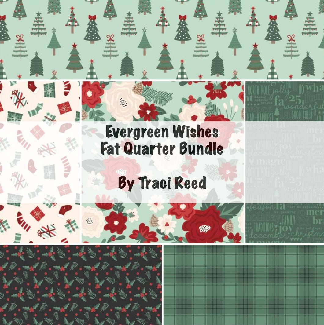 RESERVATION - Evergreen Wishes Fat Quarter Bundle by Traci Reed