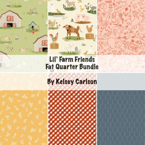 RESERVATION - Lil Farm Friends Fat Quarter Bundle by Kelsey Carlson
