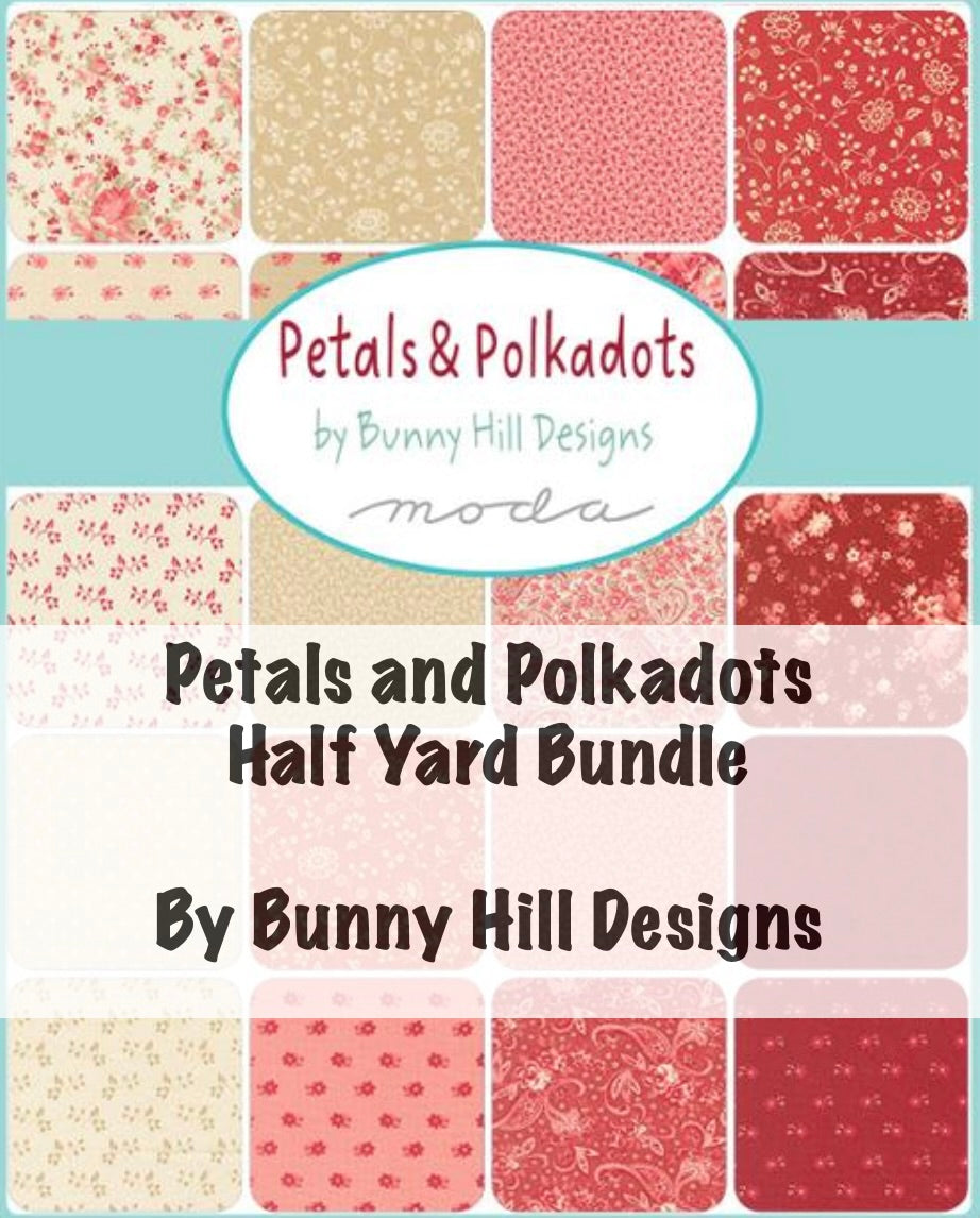 RESERVATION - Petals and Polkadots Half Yard Bundle by Bunny Hill Designs