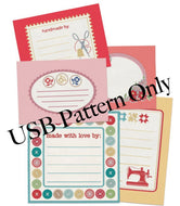 RESERVATION - Cute Quilt Labels Machine Embroidery USB Pattern by Lori Holt