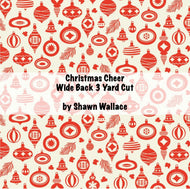 RESERVATION - Christmas Cheer Festive Baubles Cream Wide Back 3 Yard Cut by Shawn Wallace