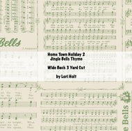 RESERVATION - Home Town Holiday 2 Wide Back 3 Yard Cut Jingle Bells Thyme by Lori Holt