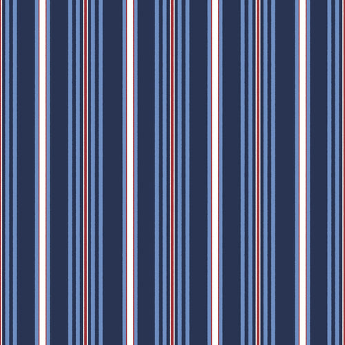 Yacht Club Stripe Navy by Amanda Niederhauser