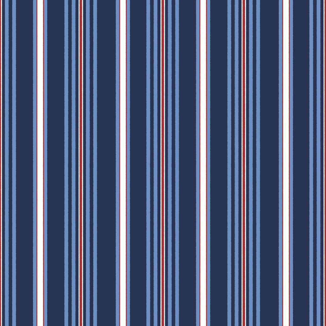 Yacht Club Stripe Navy by Amanda Niederhauser