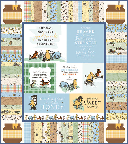 RESERVATION - LIMITED EDITION Winnie the Pooh Sweet as Honey Boxed Panel Quilt Kit by The RBD Designers