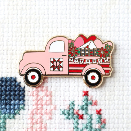 Needle Minder - Valentine's Vintage Truck by Beverly McCullough