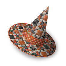 Load image into Gallery viewer, RESERVATION - Pumpkin and Licorice Patchwork Witch Hat Home Dec DIY Panel - Star Patchwork by Lori Holt