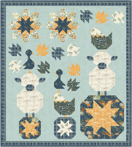 RESERVATION - I Love Fall Most of All Pumpkin Yoga Quilt Kit by Deb Strain