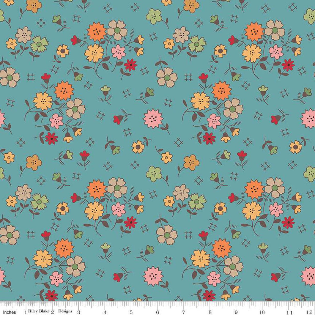 Autumn Wide Back Floral Raindrop by Lori Holt