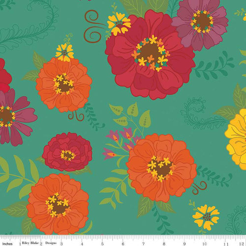Autumn Afternoon Wide Back - Teal by Heather Peterson
