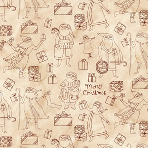 Naughty or Nice Wide Back Santas and Gifts Parchment by Teresa Kogut