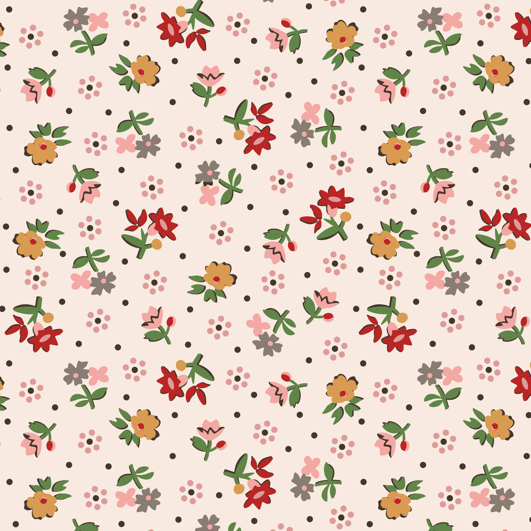Gentler Times Wide Back Reunion Coral by Lori Holt