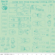 Bee Backings and Border Wide Back - Pattern Mint by Lori Holt