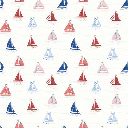 Yacht Club Sailboats White by Amanda Niederhauser